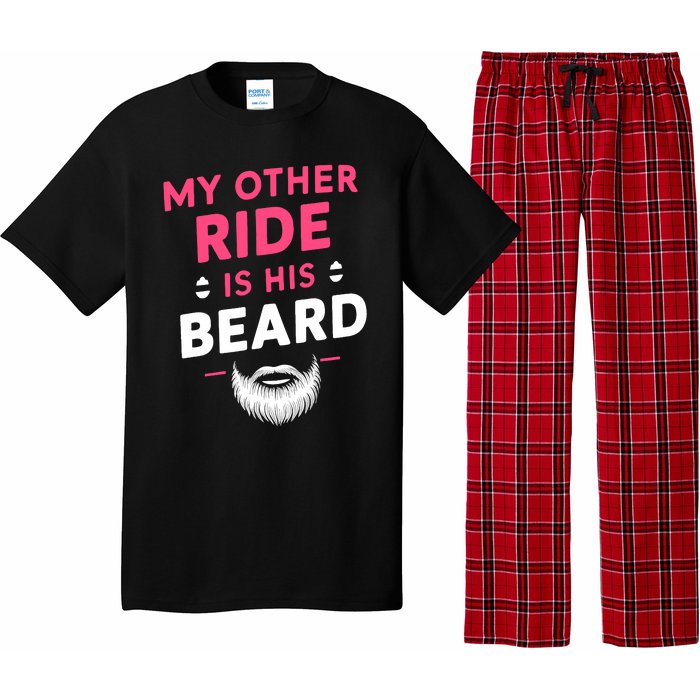 My Other Ride Is His Beard Funny Retro Beard Pajama Set