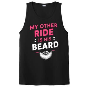 My Other Ride Is His Beard Funny Retro Beard PosiCharge Competitor Tank