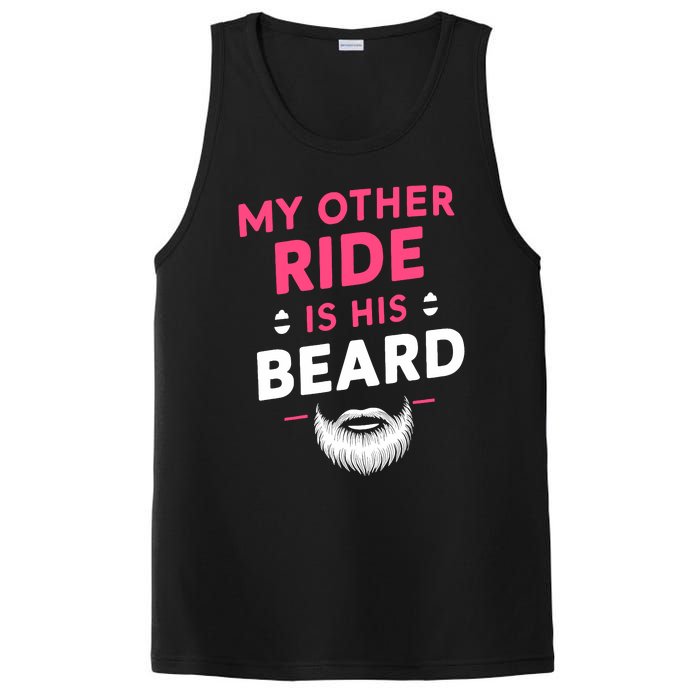 My Other Ride Is His Beard Funny Retro Beard PosiCharge Competitor Tank