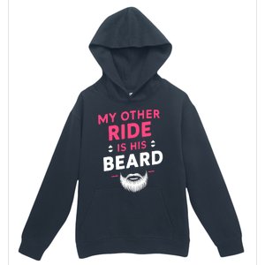 My Other Ride Is His Beard Funny Retro Beard Urban Pullover Hoodie