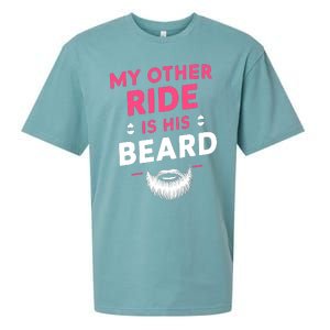 My Other Ride Is His Beard Funny Retro Beard Sueded Cloud Jersey T-Shirt