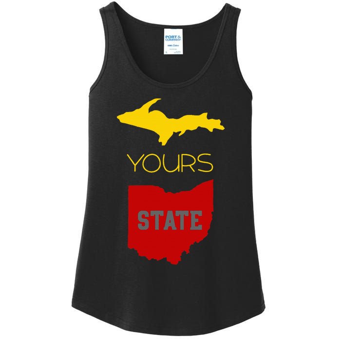 Michigan Ohio Rivalry Up Yours State Funny Ladies Essential Tank