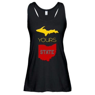 Michigan Ohio Rivalry Up Yours State Funny Ladies Essential Flowy Tank