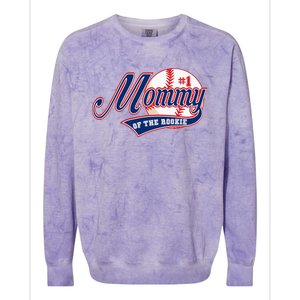 Mommy of Rookie 1st Birthday Baseball Theme Matching Party Colorblast Crewneck Sweatshirt