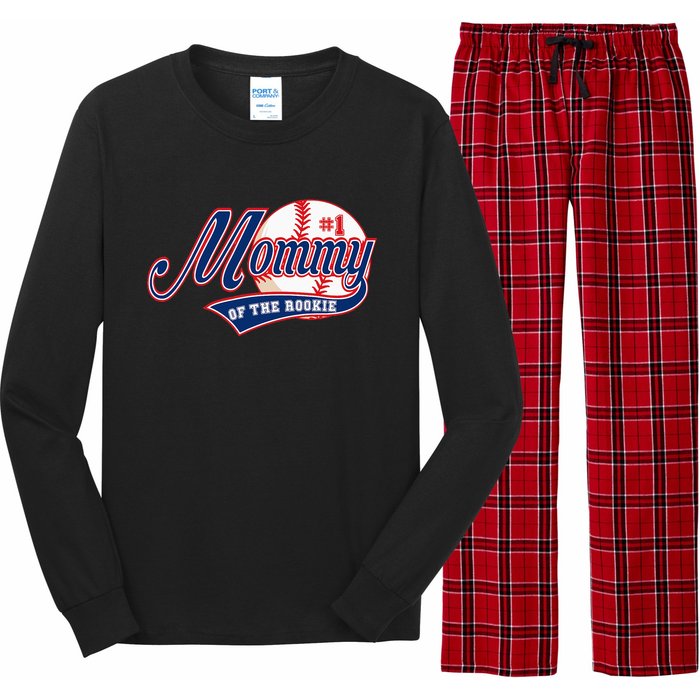 Mommy of Rookie 1st Birthday Baseball Theme Matching Party Long Sleeve Pajama Set