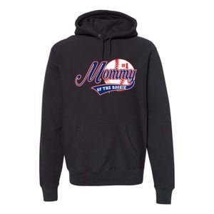 Mommy of Rookie 1st Birthday Baseball Theme Matching Party Premium Hoodie