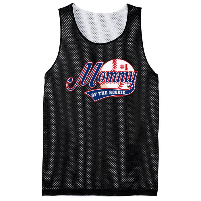 Mommy of Rookie 1st Birthday Baseball Theme Matching Party Mesh Reversible Basketball Jersey Tank