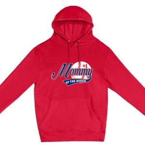 Mommy of Rookie 1st Birthday Baseball Theme Matching Party Premium Pullover Hoodie