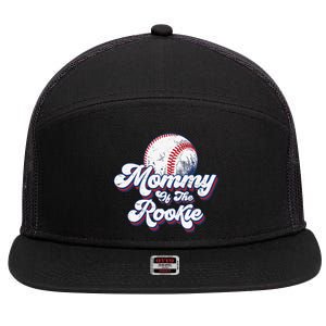 Mommy of Rookie 1st Birthday Baseball Theme Matching Party 7 Panel Mesh Trucker Snapback Hat