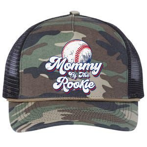 Mommy of Rookie 1st Birthday Baseball Theme Matching Party Retro Rope Trucker Hat Cap