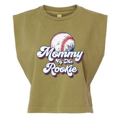 Mommy of Rookie 1st Birthday Baseball Theme Matching Party Garment-Dyed Women's Muscle Tee