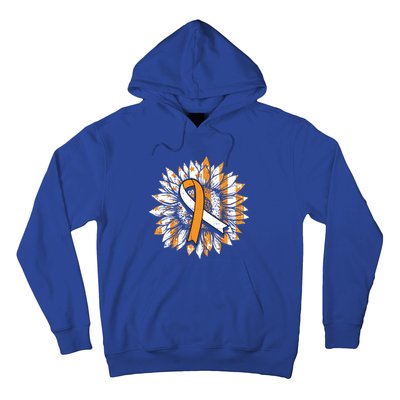 Ms Orange Ribbon Multiple Sclerosis Awareness Sunflower Gift Hoodie