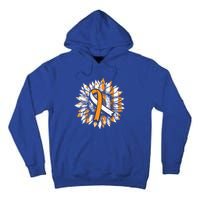 Ms Orange Ribbon Multiple Sclerosis Awareness Sunflower Gift Tall Hoodie