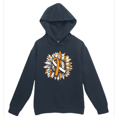 Ms Orange Ribbon Multiple Sclerosis Awareness Sunflower Gift Urban Pullover Hoodie