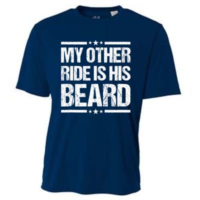 My Other Ride Is His Beard Funny Motorcycle Cooling Performance Crew T-Shirt