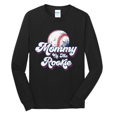 Mommy of Rookie 1st Birthday Baseball Matching Party Tall Long Sleeve T-Shirt