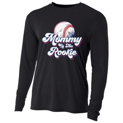 Mommy of Rookie 1st Birthday Baseball Matching Party Cooling Performance Long Sleeve Crew