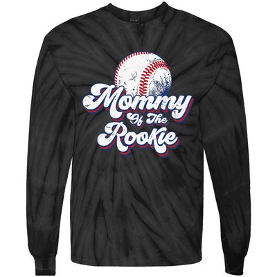 Mommy of Rookie 1st Birthday Baseball Matching Party Tie-Dye Long Sleeve Shirt