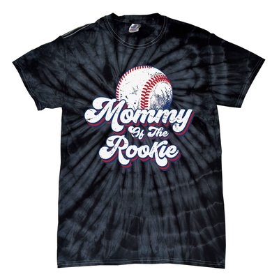 Mommy of Rookie 1st Birthday Baseball Matching Party Tie-Dye T-Shirt