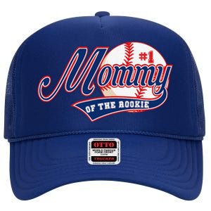 Mommy Of Rookie 1st Birthday Baseball Theme Matching Party High Crown Mesh Back Trucker Hat