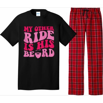 My Other Ride Is His Beard Retro Groovy Pajama Set