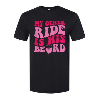 My Other Ride Is His Beard Retro Groovy Softstyle® CVC T-Shirt