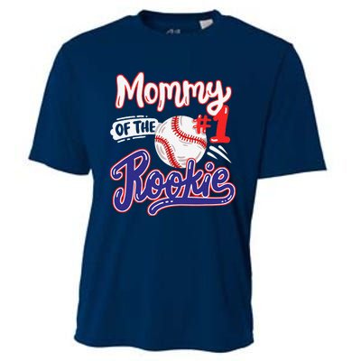 Mommy Of Rookie 1st Baseball Birthday Party Theme Matching Cooling Performance Crew T-Shirt