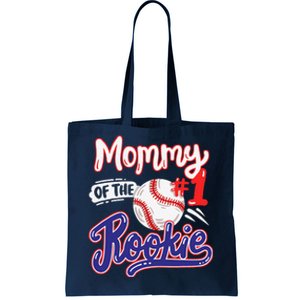 Mommy Of Rookie 1st Baseball Birthday Party Theme Matching Tote Bag