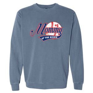 Mommy Of Rookie 1st Birthday Baseball Theme Matching Party Garment-Dyed Sweatshirt