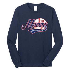 Mommy Of Rookie 1st Birthday Baseball Theme Matching Party Long Sleeve Shirt