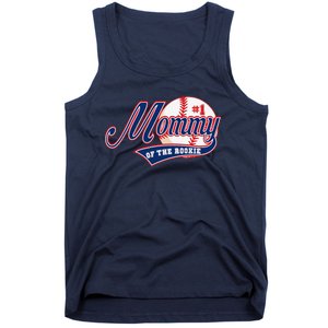 Mommy Of Rookie 1st Birthday Baseball Theme Matching Party Tank Top