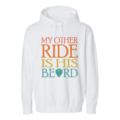 My Other Ride Is His Beard Bearded Guy Wife Girlfriend Tank Top Garment-Dyed Fleece Hoodie