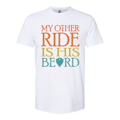 My Other Ride Is His Beard Bearded Guy Wife Girlfriend Tank Top Softstyle CVC T-Shirt