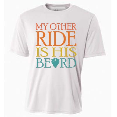 My Other Ride Is His Beard Bearded Guy Wife Girlfriend Tank Top Cooling Performance Crew T-Shirt