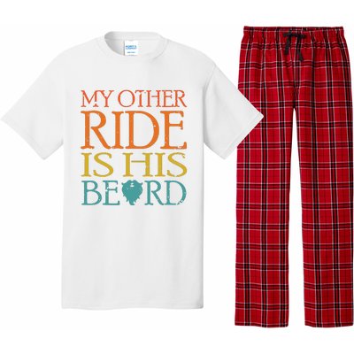 My Other Ride Is His Beard Bearded Guy Wife Girlfriend Tank Top Pajama Set