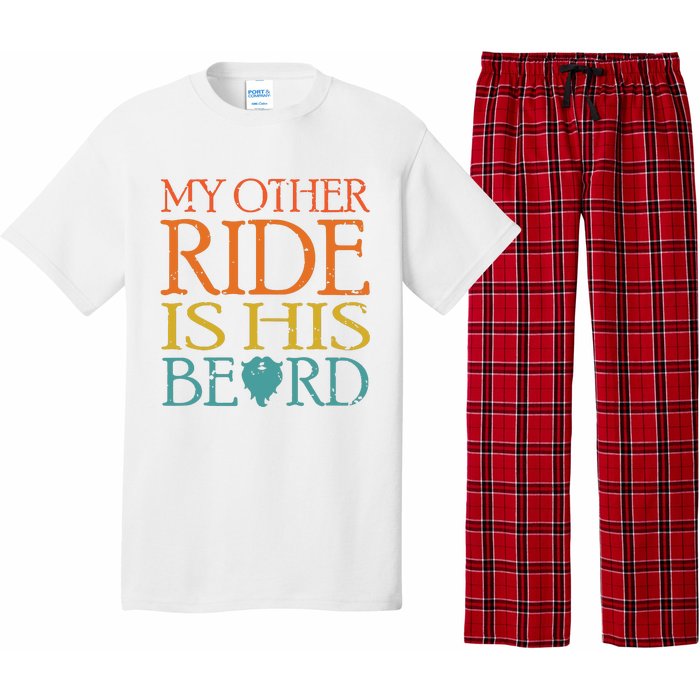 My Other Ride Is His Beard Bearded Guy Wife Girlfriend Tank Top Pajama Set