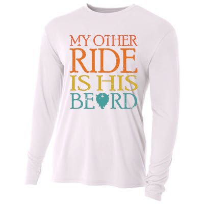 My Other Ride Is His Beard Bearded Guy Wife Girlfriend Tank Top Cooling Performance Long Sleeve Crew