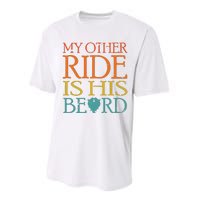 My Other Ride Is His Beard Bearded Guy Wife Girlfriend Tank Top Performance Sprint T-Shirt