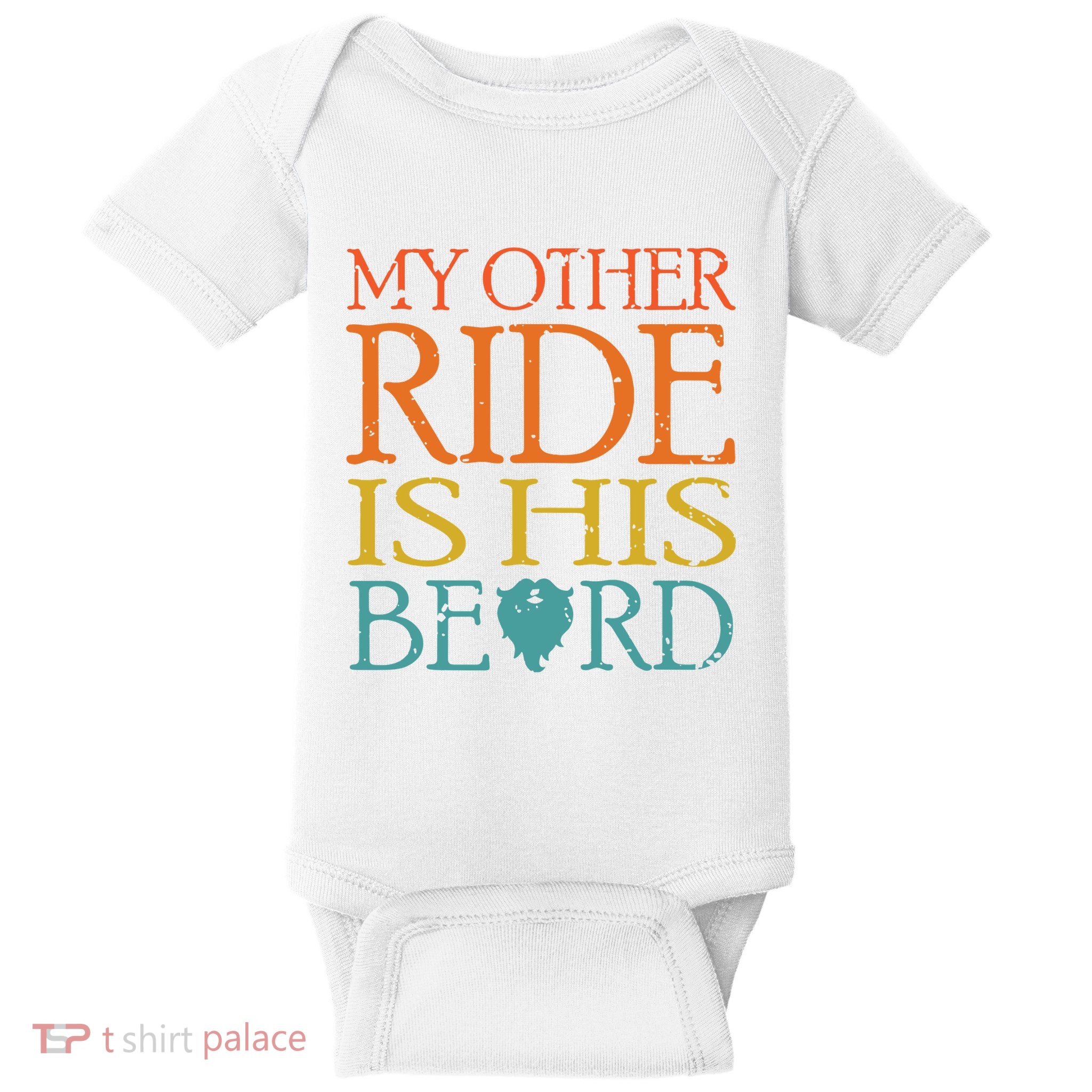 My Other Ride Is His Beard Bearded Guy Wife Girlfriend Tank Top Baby Bodysuit