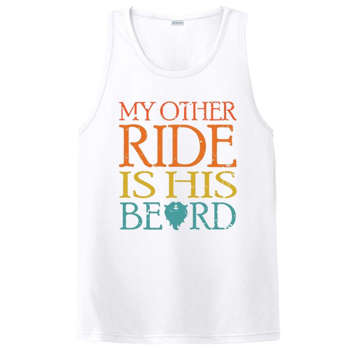 My Other Ride Is His Beard Bearded Guy Wife Girlfriend Tank Top PosiCharge Competitor Tank