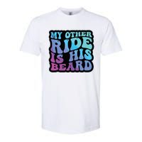 My Other Ride Is His Beard Colorful Groovy Tank Top Softstyle CVC T-Shirt