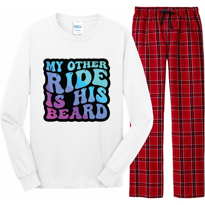 My Other Ride Is His Beard Colorful Groovy Tank Top Long Sleeve Pajama Set