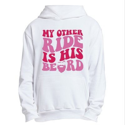 My Other Ride Is His Beard Retro Groovy On Back Urban Pullover Hoodie