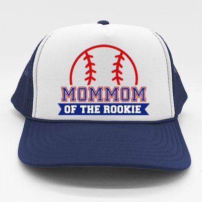 Mommom Of Rookie 1st Birthday Baseball Theme Matching Party Trucker Hat