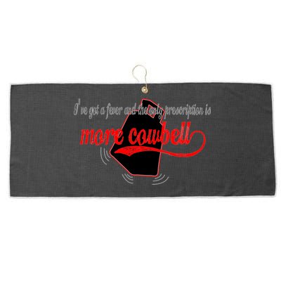 More Cowbell I Got A Fever Need A Cure Large Microfiber Waffle Golf Towel