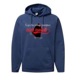 More Cowbell I Got A Fever Need A Cure Performance Fleece Hoodie