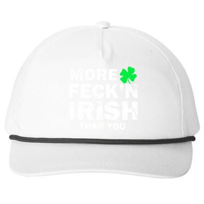 More Feck'n Irish Than You Funny Snapback Five-Panel Rope Hat