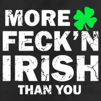More Feck'n Irish Than You Funny Crop Fleece Hoodie
