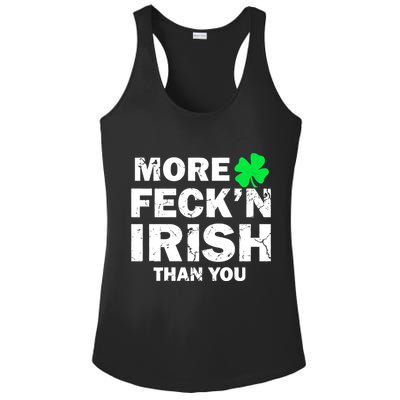 More Feck'n Irish Than You Funny Ladies PosiCharge Competitor Racerback Tank
