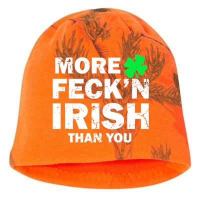 More Feck'n Irish Than You Funny Kati - Camo Knit Beanie